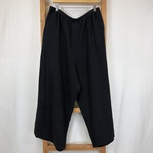 NWT Khangura Black With Gray Little Square Pattern Wide Leg Pants #1367 Size 3X